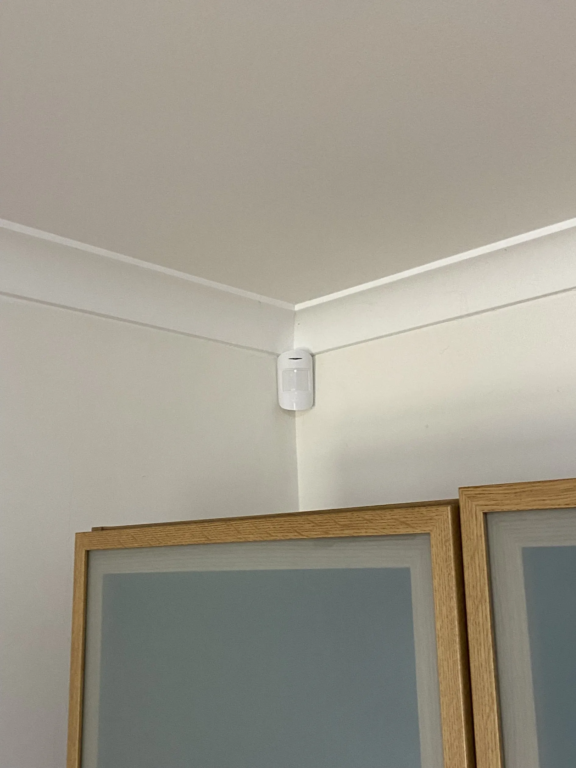 PIR motion detector installed in a home
